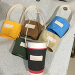 Colorful Canvas cup bag