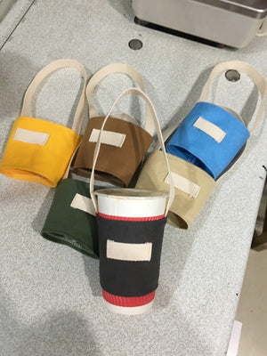 Colorful Canvas cup bag