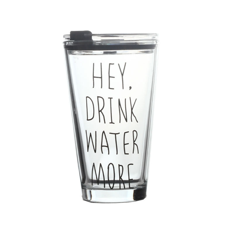 Glass Straw Cup With Scale