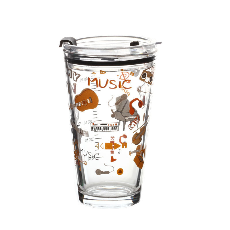 Glass Straw Cup With Scale