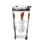 Glass Straw Cup With Scale