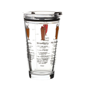 Glass Straw Cup With Scale