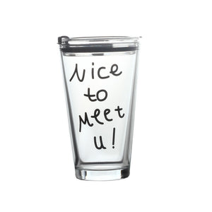 Glass Straw Cup With Scale